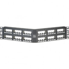 Panduit Mini-Com 48 Port Modular Patch Panel - 48 x RJ-45 - 48 Port(s) - 48 x RJ-45 - 48 x RJ-11 - 19" Wide - Rack-mountable - TAA Compliance CPPA48FMWBLY