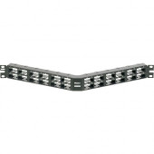 Panduit CPPA48HDVNSWBL Network Patch Panel - 48 Port(s) - 1U High - Black - 19" Wide - Rack-mountable - TAA Compliance CPPA48HDVNSWBL