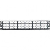 Panduit Modular Patch Panel - 72 Port(s) - 72 x RJ-45 - 2U High - Black - Rail Mountable - TAA Compliance CPPL72WBLY