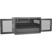 Tripp Lite 16-Port USB Charging Station Cabinet Wall Mount w/ Sync - 18.8" Height x 30.3" Width x 21.6" Depth - Wall Mountable - Steel - Black CSC16USB