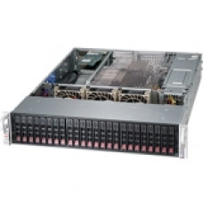 Supermicro SuperChassis SC216 SC216BA-R920UB System Cabinet - Rack-mountable - Black - 2U - 24 x Bay - 3 x Fan(s) Installed - 2 x 920 W - EATX, ATX Motherboard Supported - 53 lb - 3 x Fan(s) Supported - 24 x External 2.5" Bay - 7x Slot(s) CSE-216BA-R