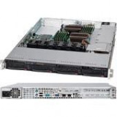 Supermicro SuperChassis SC815TQ-600UB System Cabinet - Rack-mountable - Black - 1U - 5 x Bay - 4 x Fan(s) Installed - 1 x 600 W - EATX Motherboard Supported - 36 lb - 4 x Fan(s) Supported - 1 x External 5.25" Bay - 4 x External 3.5" Bay - 4x Slo