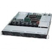 Supermicro SuperChassis 815TQC-R504WB (black) - Rack-mountable - Black - 1U - 5 x Bay - 500 W - Power Supply Installed - WIO Motherboard Supported - 3 x Fan(s) Supported - 1 x External 5.25" Bay - 4 x External 3.5" Bay - 3x Slot(s) CSE-815TQC-R5