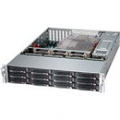 Supermicro SuperChassis 826BE2C-R802LPB Server Case - Rack-mountable - 2U - 12 x Bay - 3 x 3.15" x Fan(s) Installed - 800 W - Power Supply Installed - ATX, EATX, EE-ATX Motherboard Supported - 12 x External 3.5" Bay - 7x Slot(s) CSE-826BE2C-R802