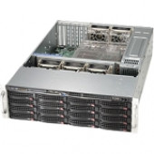 Supermicro SuperChassis SC836BE16-R1K28B System Cabinet - Rack-mountable - Black - 3U - 16 x Bay - 5 x Fan(s) Installed - 2 x 1280 W - ATX, EATX Motherboard Supported - 5 x Fan(s) Supported - 16 x External 3.5" Bay - 7x Slot(s) - 2 x USB(s) CSE-836BE
