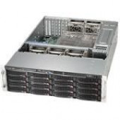 Supermicro SuperChassis 836BE2C-R1K03B (Black) - Rack-mountable - Black - 3U - 16 x Bay - 5 x 3.15" x Fan(s) Installed - 1000 W - Power Supply Installed - EATX Motherboard Supported - 5 x Fan(s) Supported - 16 x External 3.5" Bay - 7x Slot(s) CS