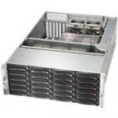Supermicro SuperChassis 846BE26-R1K28B (Black) - Rack-mountable - Black - 4U - 24 x Bay - 5 x 3.15" x Fan(s) Installed - 1280 W - Power Supply Installed - ATX, EATX Motherboard Supported - 75 lb - 5 x Fan(s) Supported - 24 x External 3.5" Bay - 