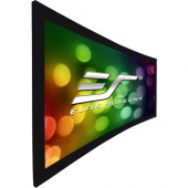 Elite Screens Lunette Series - 100-inch Diagonal 16:9, Sound Transparent Perforated Weave Curved Home Theater Fixed Frame Projector Screen, Curve100H-A1080P3" CURVE100H-A1080P3