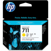HP 711 (CZ136A) 3-Pack Yellow Original Ink Cartridges (3 x 29 ml) - REACH, TAA Compliance CZ136A