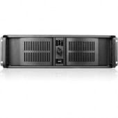 iStarUSA 3U Compact Stylish Rackmount Chassis with 7" Touch Screen LCD - Rack-mountable - Black, Black - Aluminum Alloy, Zinc-coated Steel - 3U - 4 x Bay - 1 x Fan(s) Installed - ATX, Micro ATX Motherboard Supported - 5 x Fan(s) Supported - 2 x Exter