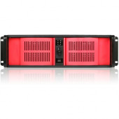 iStarUSA 3U High Performance Rackmount Chassis with 7" Touch Screen LCD - Rack-mountable - Black, Red - Aluminum Alloy, Zinc-coated Steel - 3U - 4 x Bay - 4 x Fan(s) Installed - EATX, Micro ATX, ATX Motherboard Supported - 5 x Fan(s) Supported - 2 x 