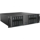 iStarUSA 3U Compact 10x 3.5" Bay Trayless Hotswap microATX Chassis - Rack-mountable - Black - Aluminum, Steel - 3U - 11 x Bay - 2 x 7.09" x Fan(s) Installed - 0 - ATX, Micro ATX Motherboard Supported - 3 x Fan(s) Supported - 10 x External 3.5&qu