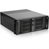 iStarUSA 4U Compact Stylish Rackmount Chassis with 500W Redundant Power Supply - Rack-mountable - Black - SECC, Zinc-coated Steel, Aluminum Alloy - 4U - 10 x Bay - 1 x 3.15" x Fan(s) Installed - 500 W - Power Supply Installed - ATX, Micro ATX Motherb