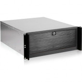 iStarUSA 4U Compact Stylish Rackmount Chassis with 500W Redundant Power Supply - Rack-mountable - Black - Aluminum, Galvanized Steel - 4U - 8 x Bay - 500 W - Power Supply Installed - ATX, Micro ATX, EATX Motherboard Supported - 4 x Fan(s) Supported - 6 x 