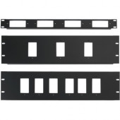 Chief Manufacturing Raxxess 1U Rack Panel for 1 Decora Devices - Steel - Black Powder Coat - 1U Rack Height - 19" Width DCR-1X1