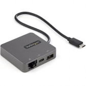 Startech.Com USB-C Multiport Adapter - USB 3.1 Gen 2 Type-C Mini Dock - USB-C to 4K HDMI or 1080p VGA - 10Gbps USB-A & USB-C, Ethernet - USB C multiport adapter 4K 30Hz HDMI or 1080p VGA video/USB 3.1 Gen 2 10Gbps Hub (1A + 1C )/Gigabit Ethernet (GbE)