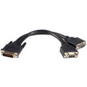 Startech.Com LFH 59 Male to Dual Female VGA DMS 59 Cable - HD-15 Female Video - DMS-59 Male - 8 - Black - RoHS Compliance DMSVGAVGA1