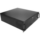 iStarUSA 3U 5.25" 3-Bay Compact microATX Chassis with 400W Redundant Power Supply - Rack-mountable - Black - Hot Dip Galvanized Steel, Aluminum - 3U - 7 x Bay - 400 W - Power Supply Installed - Micro ATX, Mini ITX Motherboard Supported - 3 x Fan(s) S