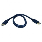 Qvs 6ft DisplayPort Digital A/V Cable with Latches - 6 ft DisplayPort A/V Cable for Audio/Video Device, TV, LCD TV, Monitor - First End: 1 x DisplayPort Male Digital Audio/Video - Second End: 1 x DisplayPort Male Digital Audio/Video - Shielding - Matte Bl