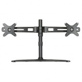 DoubleSight Dual Monitor Stand, accommodates up to 27" Monitors - Up to 27" Screen Support - 40 lb Load Capacity - 16" Height x 27" Width x 9" Depth - Desktop, Freestanding - Black DS-227STN