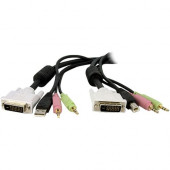 Startech.Com 10 ft 4-in-1 USB DVI KVM Switch Cable with Audio - DVI-D (Dual-Link) Male Video - RoHS Compliance DVID4N1USB10