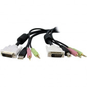 Startech.Com 15 ft 4-in-1 USB DVI KVM Switch Cable with Audio - DVI-D (Dual-Link) Male Video - RoHS Compliance DVID4N1USB15