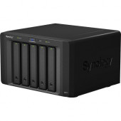 Synology DX517 Drive Enclosure External - 5 x HDD Supported - 5 x Total Bay - 5 x 2.5"/3.5" Bay - Serial ATA - eSATA - Cooling Fan DX517
