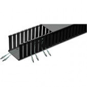 Panduit Panduct E4X4BL6 Type E Slotted Wall Duct - Cable Concealer - Black - 1 Pack - TAA Compliance E4X4BL6