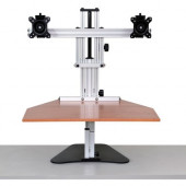 ERGO DESKTOP Kangaroo Elite Sit And Stand Workstation Cherry Minimally Assembled - 10 lb Load Capacity - 16.5" Height x 24" Width - Solid Steel - Cherry ED-KE-CHE-5B