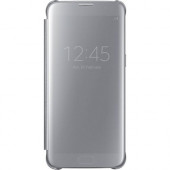 Samsung S-View Carrying Case (Flip) Smartphone - Clear Silver - Plastic Corner - 0.7" Height x 2.7" Width x 5.6" Depth EF-ZG935CSEGUS