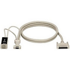 Black Box ServSwitch USB to PS/2 User Cable (Flashable) - DB-25 Male - HD-15 Female, Type A USB - 5ft EHNUSB-0005