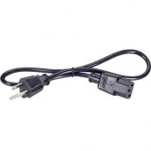 Black Box North American Power Cord - NEMA 5-15P to IEC-60320-C13, 2.0-ft. (0.6-m) - 120 V AC Voltage Rating - 10 A Current Rating - Black EPXR30