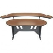Middle Atlantic Products 60" Desk w/Overbridge, DC - Rectangle Top - 60" Table Top Width - 36.41" Height x 80.43" Width x 41.88" Depth - Dark Cherry - Wood ES-DC