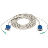 Black Box Premium VGA Cable with Audio - HD-15 Male VGA, Mini-phone Male Stereo - HD-15 Male VGA, Mini-phone Male Stereo - 5ft - Gray EVNPS09-0005