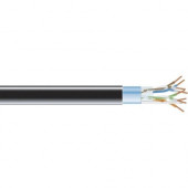 Black Box Cat.5e STP Network Cable - 1000 ft Category 5e Network Cable for Network Device - Bare Wire - Bare Wire - Shielding - Black - TAA Compliance EVNSL0508A-1000
