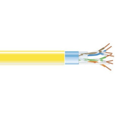 Black Box CAT5e 350-MHz Bulk Cable - Solid, Shielded, Plenum, 1000-ft. Spool - 1000 ft Category 5e Network Cable for Network Device - Bare Wire - Bare Wire - Shielding - Yellow - TAA Compliant EVNSL0514B-1000