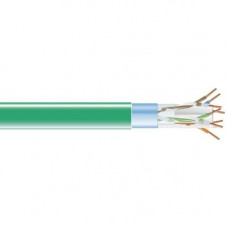 Black Box CAT6 400-MHz Shielded Solid Bulk Cable (F/UTP), PVC, 1000-ft. (304.8-m), Green - 1000 ft Category 6 Network Cable for Network Device - Bare Wire - Bare Wire - Shielding - Green - TAA Compliance EVNSL0607A-1000