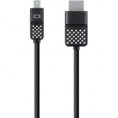 Belkin Mini DisplayPort to HDTV Cable - 11.81 ft HDMI/Mini DisplayPort A/V Cable for Audio/Video Device, Tablet, HDTV, Workstation, MacBook, Ultrabook - First End: 1 x Mini DisplayPort Male Digital Audio/Video - Second End: 1 x HDMI Male Digital Audio/Vid