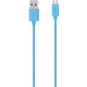 Belkin MIXIT&uarr; Micro-USB to USB ChargeSync Cable - 4 ft USB Data Transfer Cable for Tablet PC, Digital Text Reader, Notebook, Speaker - First End: 1 x Type A Male USB - Second End: 1 x Male Micro USB - Blue F2CU012BT04-BLU
