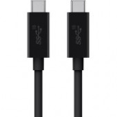 Belkin 3.1 USB-C to USB-C Cable (aka USB Type-C)(100W) - USB for Smartphone, MacBook, Chromebook, Tablet - 1.25 GB/s - 3.28 ft - 1 x Type C Male USB - 1 x Type C Male USB - Shielding - Black - TAA Compliance F2CU052BT1M-BLK