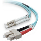 Belkin Fiber Optic Patch Cable - LC Male - SC Male - 6.56ft - Aqua - TAA Compliance F2F402L7-02M-G
