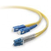 Belkin Fiber Optic Duplex Patch Cable - LC Male - SC Male - 32.81ft - Yellow - TAA Compliance F2F802L7-10M
