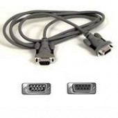Belkin CGA/EGA Monitor or Serial Mouse Extension Cable - DB-9 Male - DB-9 Female Monitor - 6ft - Charcoal F2N209-06-T