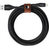 Belkin DuraTek Plus Lightning to USB-A Cable with Strap - 10 ft Lightning/USB Data Transfer Cable for iPhone, iPad Pro - First End: 1 x Type A Male USB - Second End: 1 x Lightning Male Proprietary Connector - MFI - Black - 1 Pack F8J236BT10-BLK