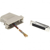 Black Box Modular Adapter Kit - DB25F to RJ45F with Thumbscrews Gray - 1 x DB-25 Female Serial - 1 x RJ-45 Female Network - Gold Contact - Gray FA4525F