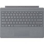 Microsoft Signature Type Cover Keyboard/Cover Case Surface Pro 3, Surface Pro 4, Surface Pro 6, Surface Pro, Surface Pro 7 Tablet - Platinum - Spill Resistant, Stain Resistant - Alcantara - 8.5" Height x 11.6" Width x 0.2" Depth FFP-00141