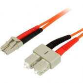 Startech.Com 1m Fiber Optic Cable - Multimode Duplex 62.5/125 - LSZH - LC/SC - OM1 - LC to SC Fiber Patch Cable - LC Male - SC Male - 3.28ft - Orange - RoHS Compliance FIBLCSC1