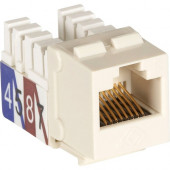 Black Box CAT3 Jack - Unshielded, Office White - 1 Pack - 1 x RJ-45 Female - Office White - TAA Compliant FMT369-R2