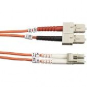 Black Box 50-Micron Multimode Fiber Optic Value Patch Cable, Duplex, Zipcord (Continued) - 3.28 ft Fiber Optic Network Cable for Network Device - First End: 2 x SC Male Network - Second End: 2 x LC Male Network - Patch Cable - 50/125 &micro;m - 1 Pack