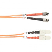 Black Box 50-Micron Multimode Fiber Optic Value Patch Cable, Duplex, Zipcord - 9.84 ft Fiber Optic Network Cable for Network Device - First End: 2 x SC Male Network - Second End: 2 x LC Male Network - Patch Cable - 50/125 &micro;m - 1 Pack - RoHS Comp